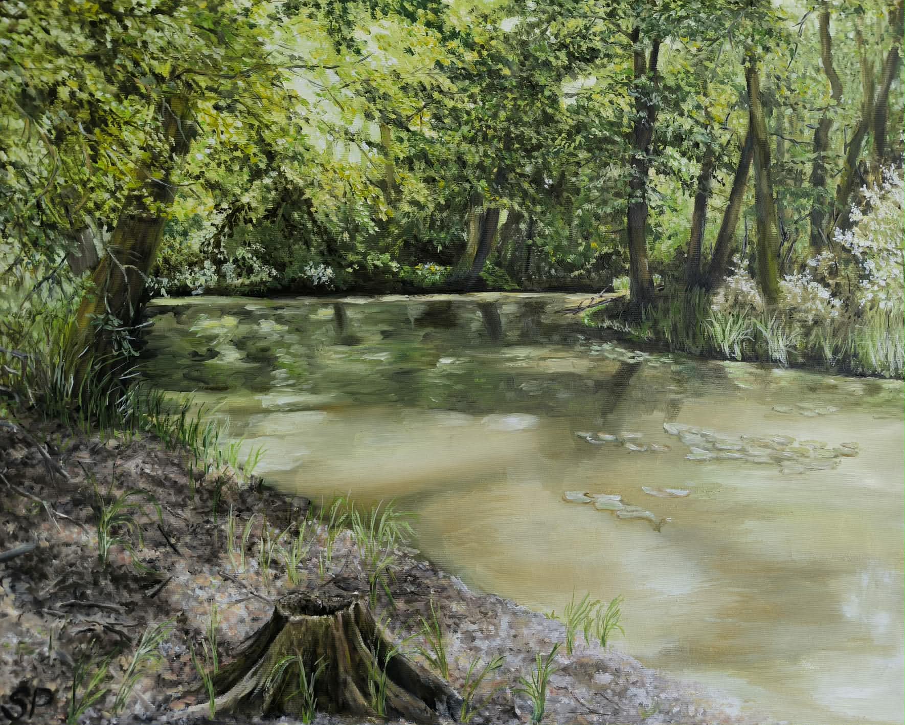 Nejnovější dílo: Lužní les I. - 2026 - 40x50 cm